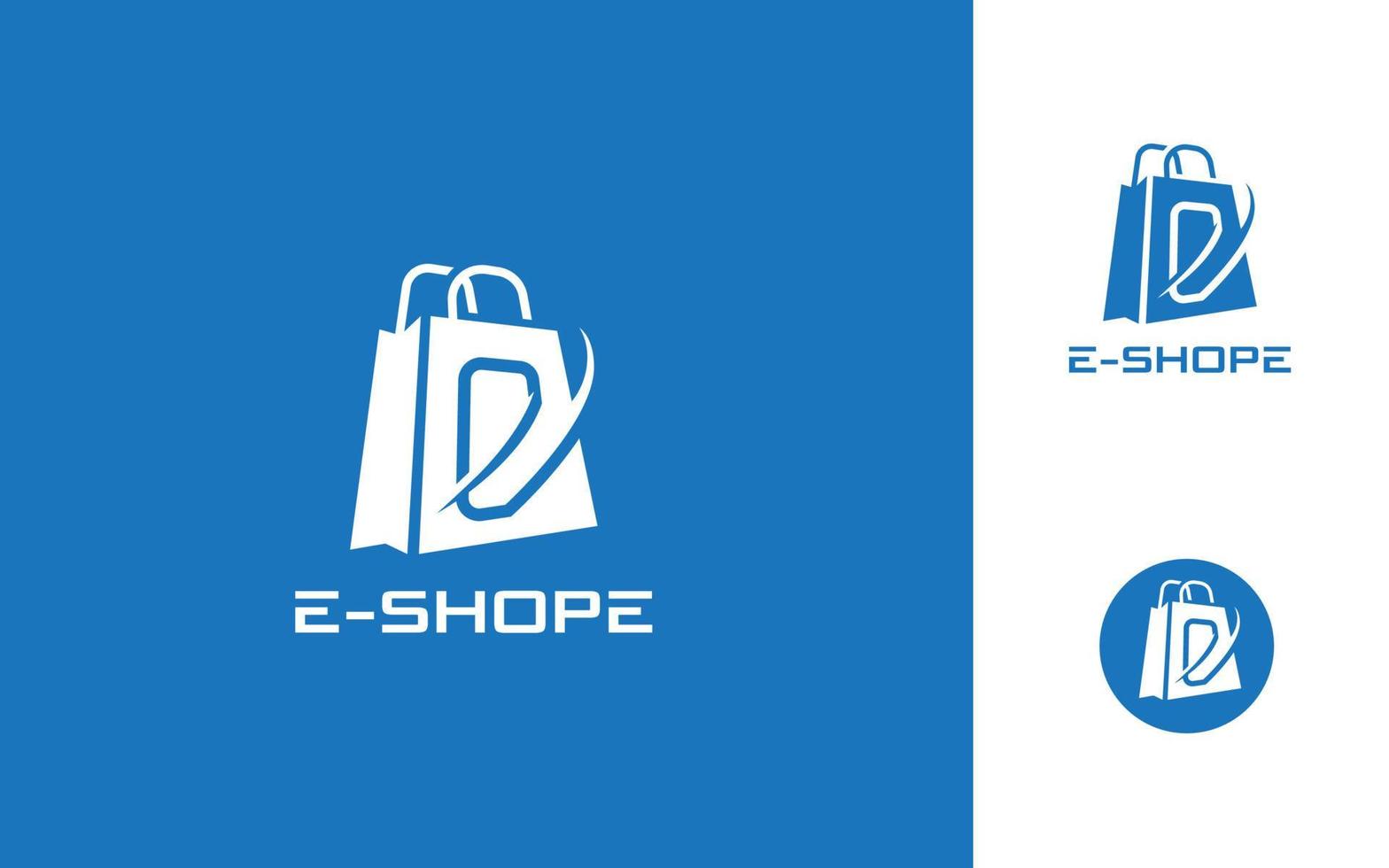 E Shop modern logo vector