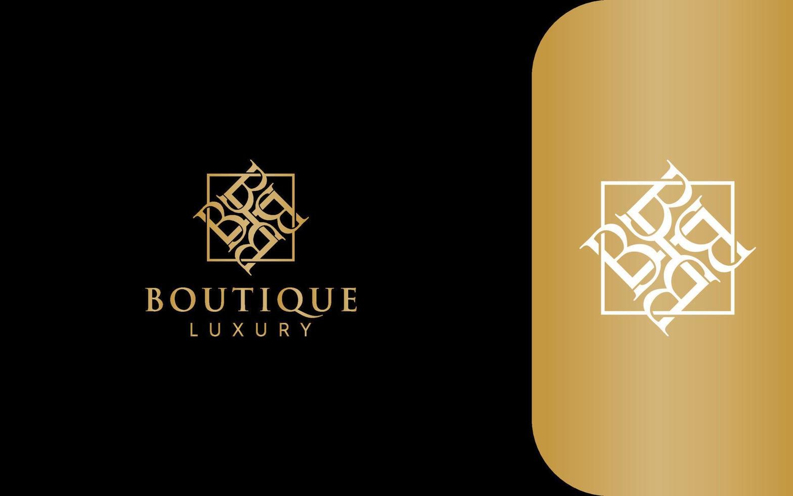 Boutique luxury logo vector gold color