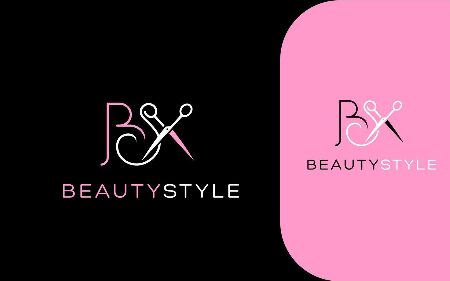 belleza estilo salón logo vector modelo