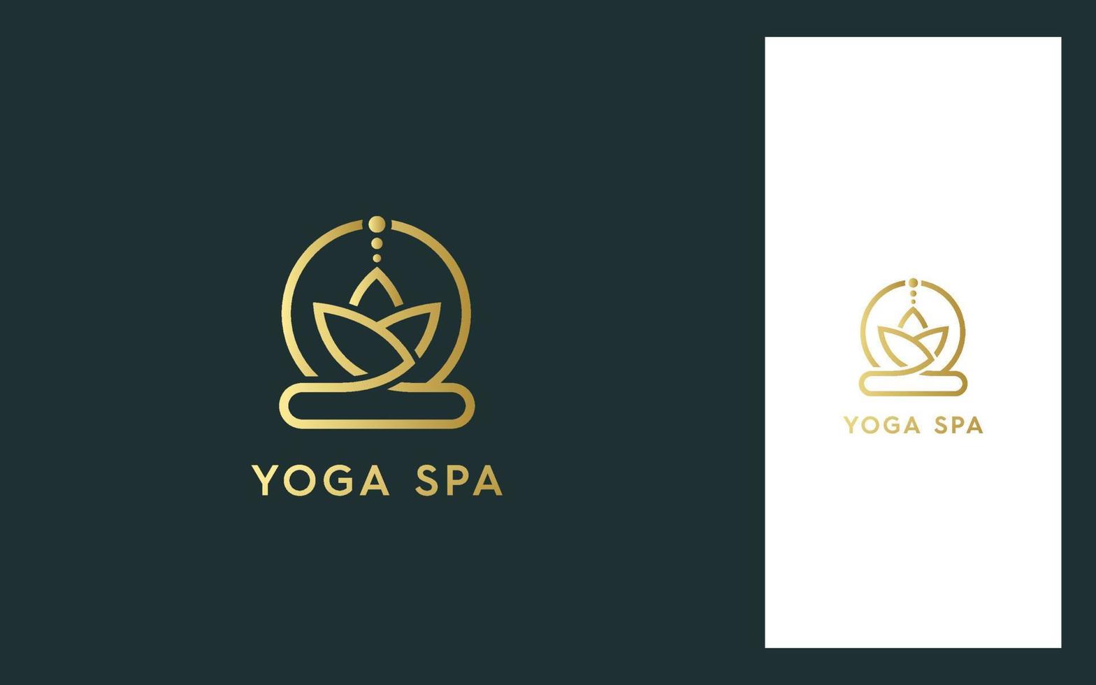 yoga spa moderno logo vector