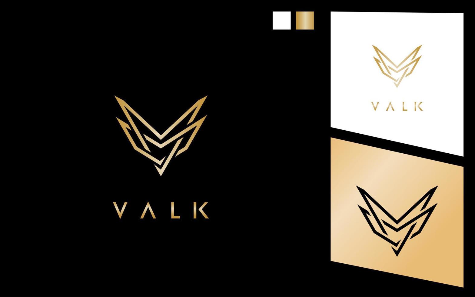 Typography V masculine logo vector