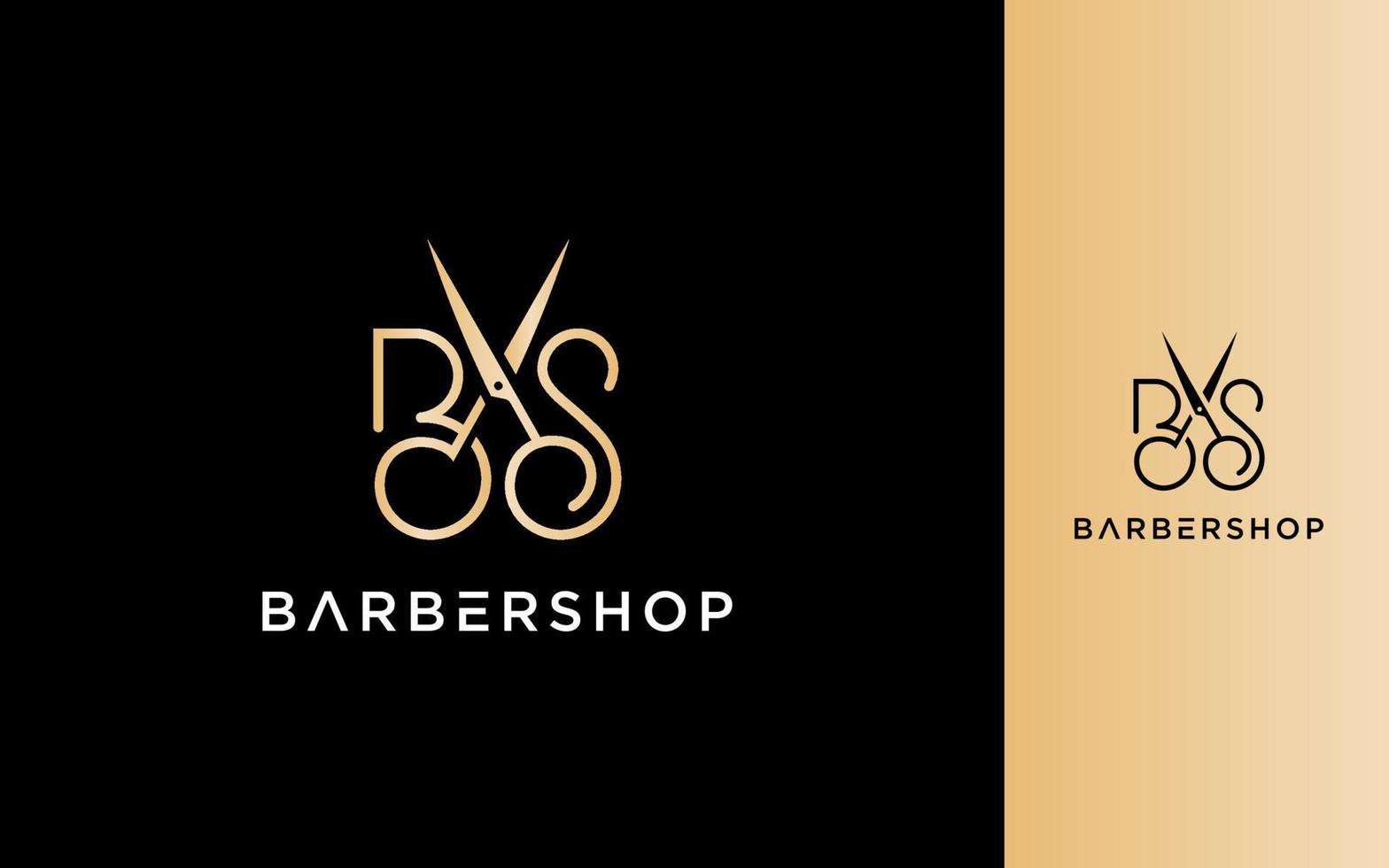 barbería moderno logo vector