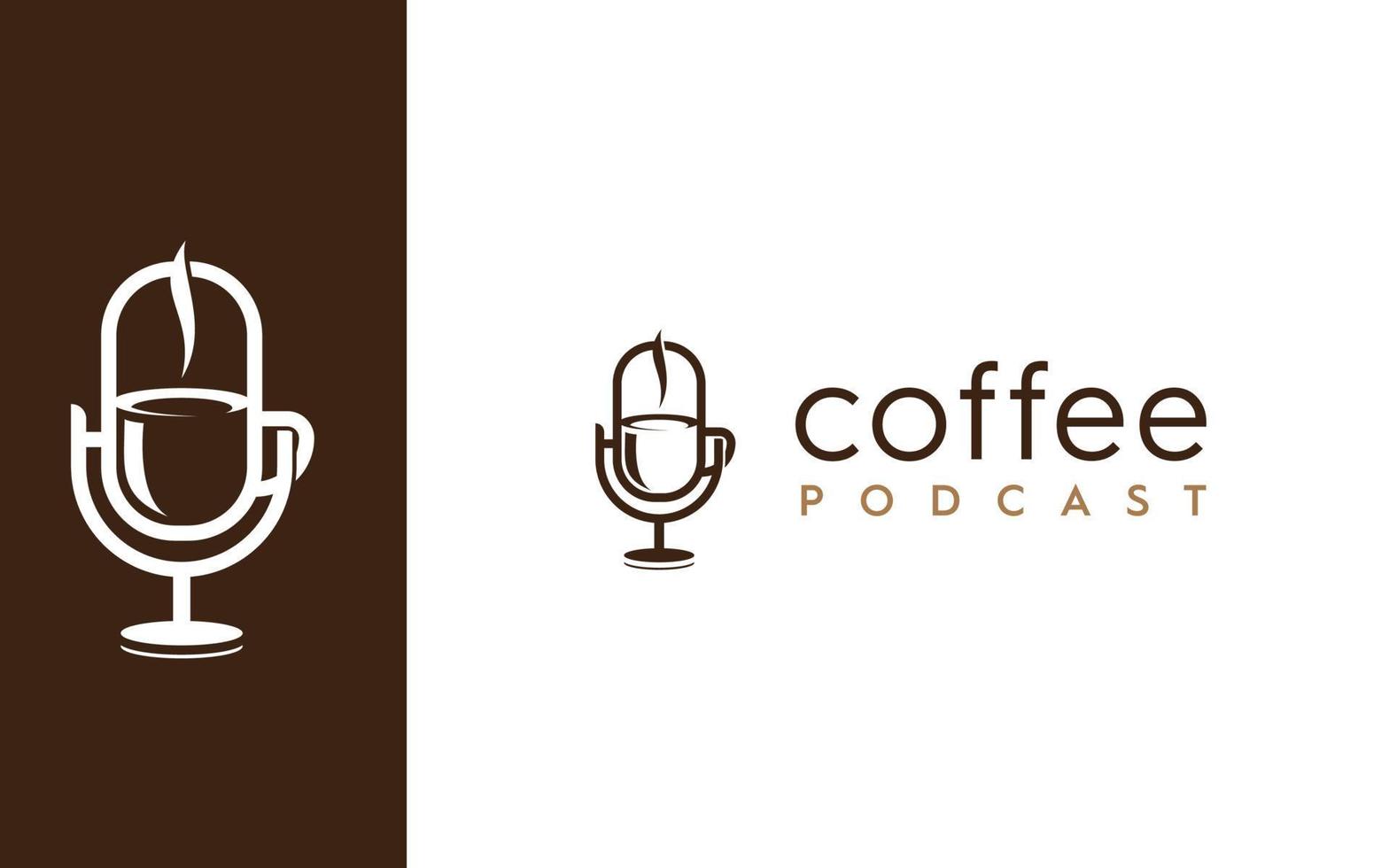 café descanso podcast logo vector