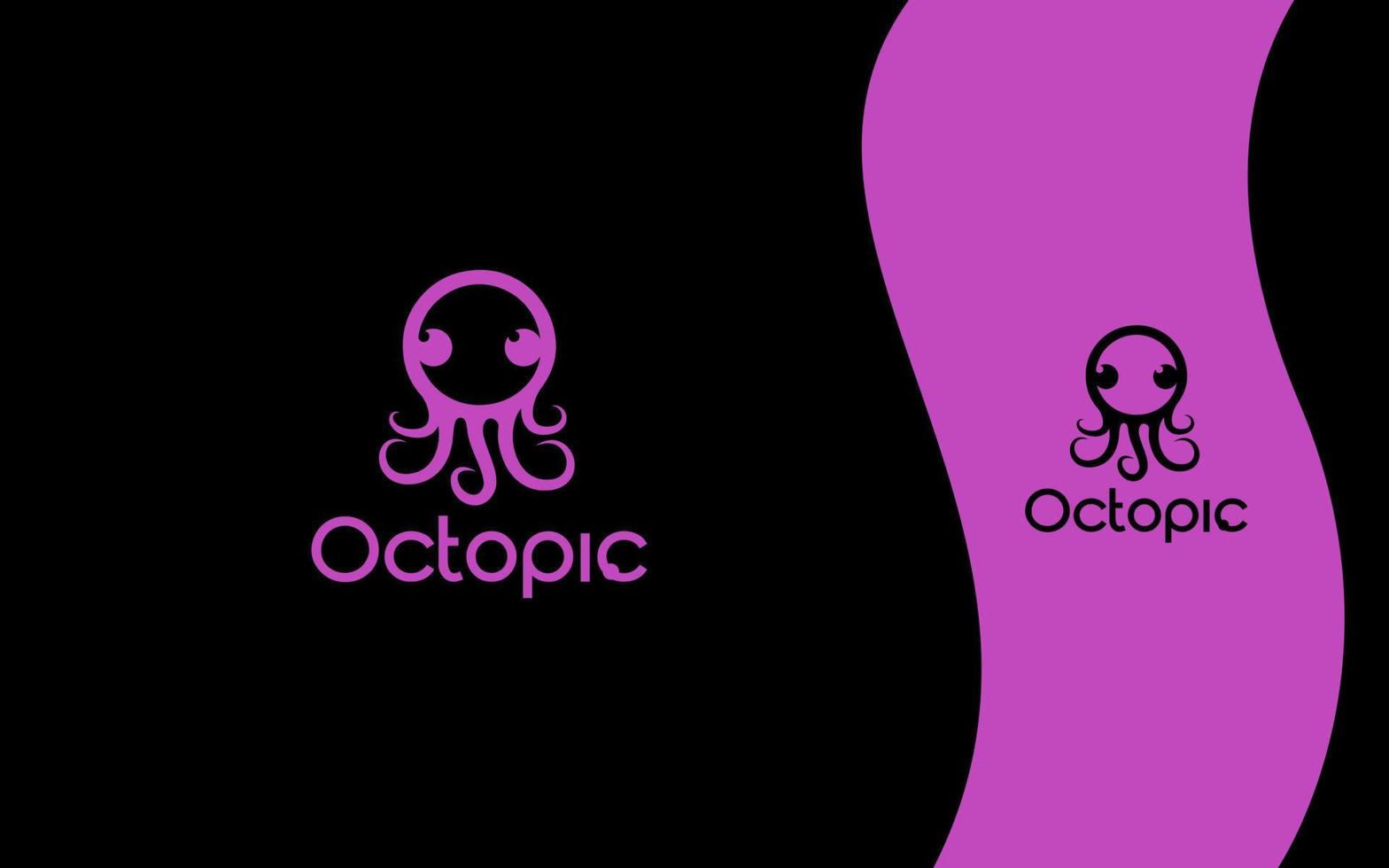 Octopus cute logo vector