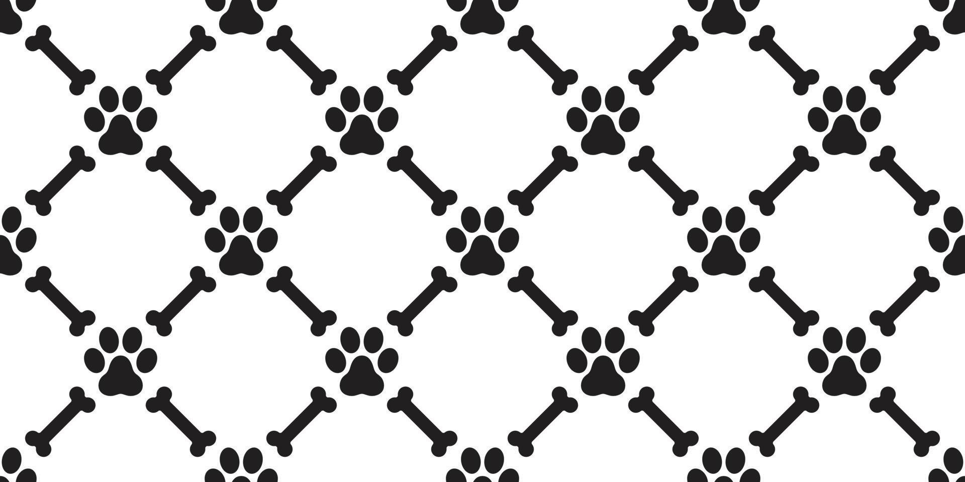 Dog Paw Seamless pattern vector isolated dog bone puppy cat wallpaper background