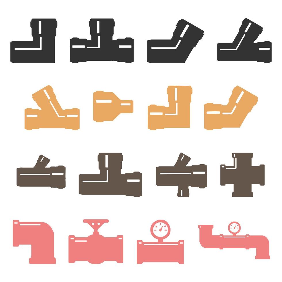 vector pipe fittings elements set. 22932170 Vector Art at Vecteezy