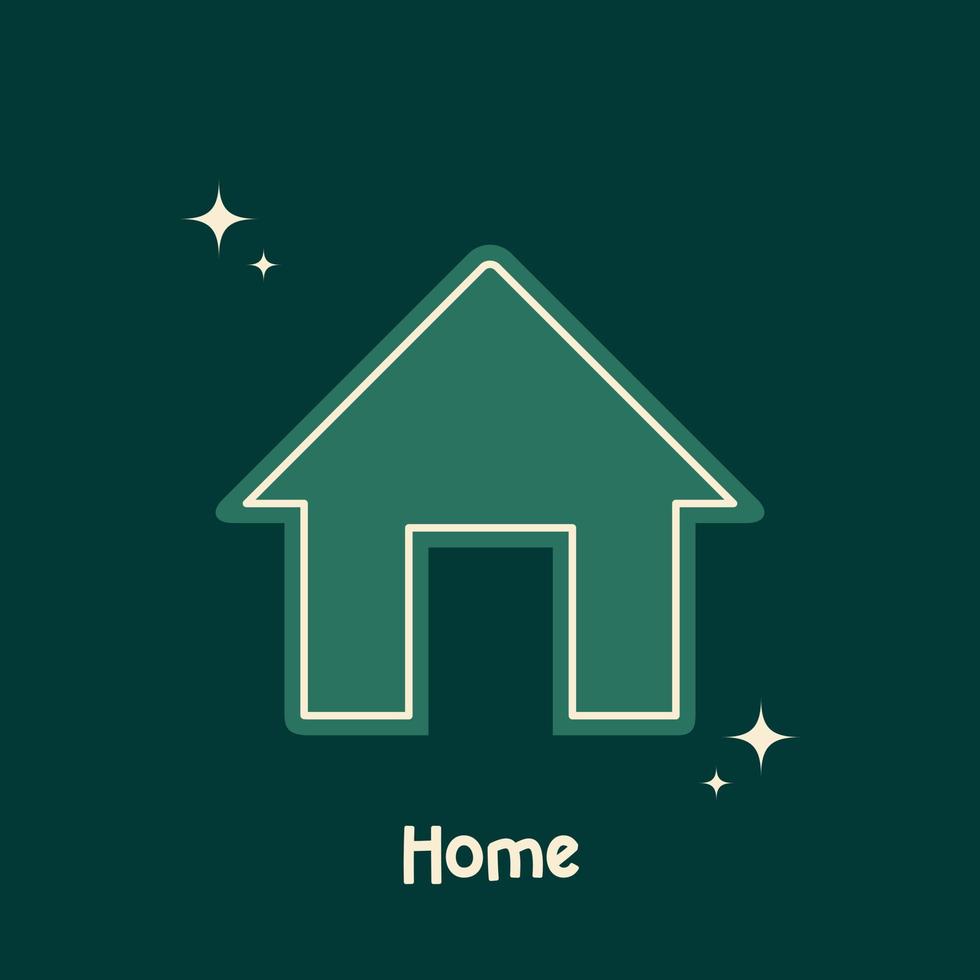 Retro vintage home vector icon illustration