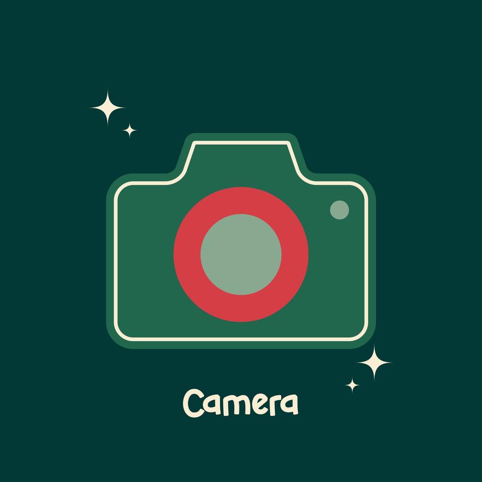 retro Clásico fotografía cámara vector icono ilustración