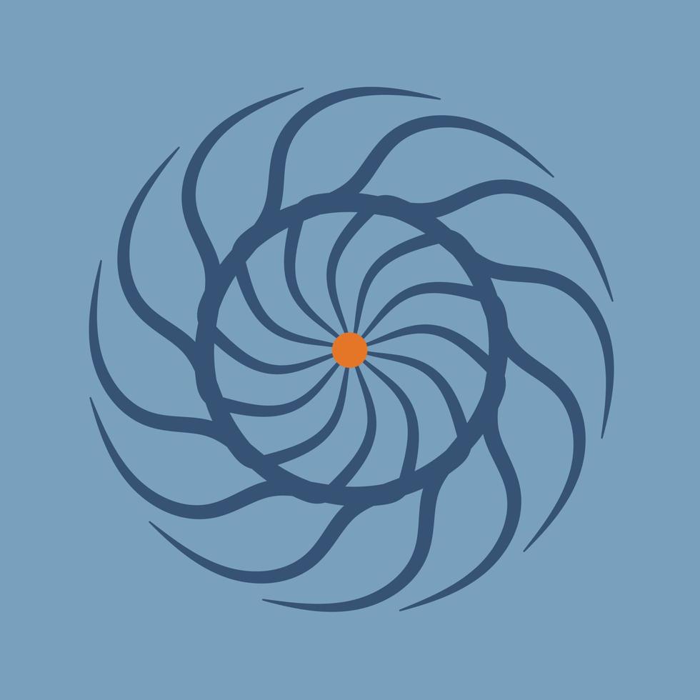 Modern abstract geometric twister vector illustration