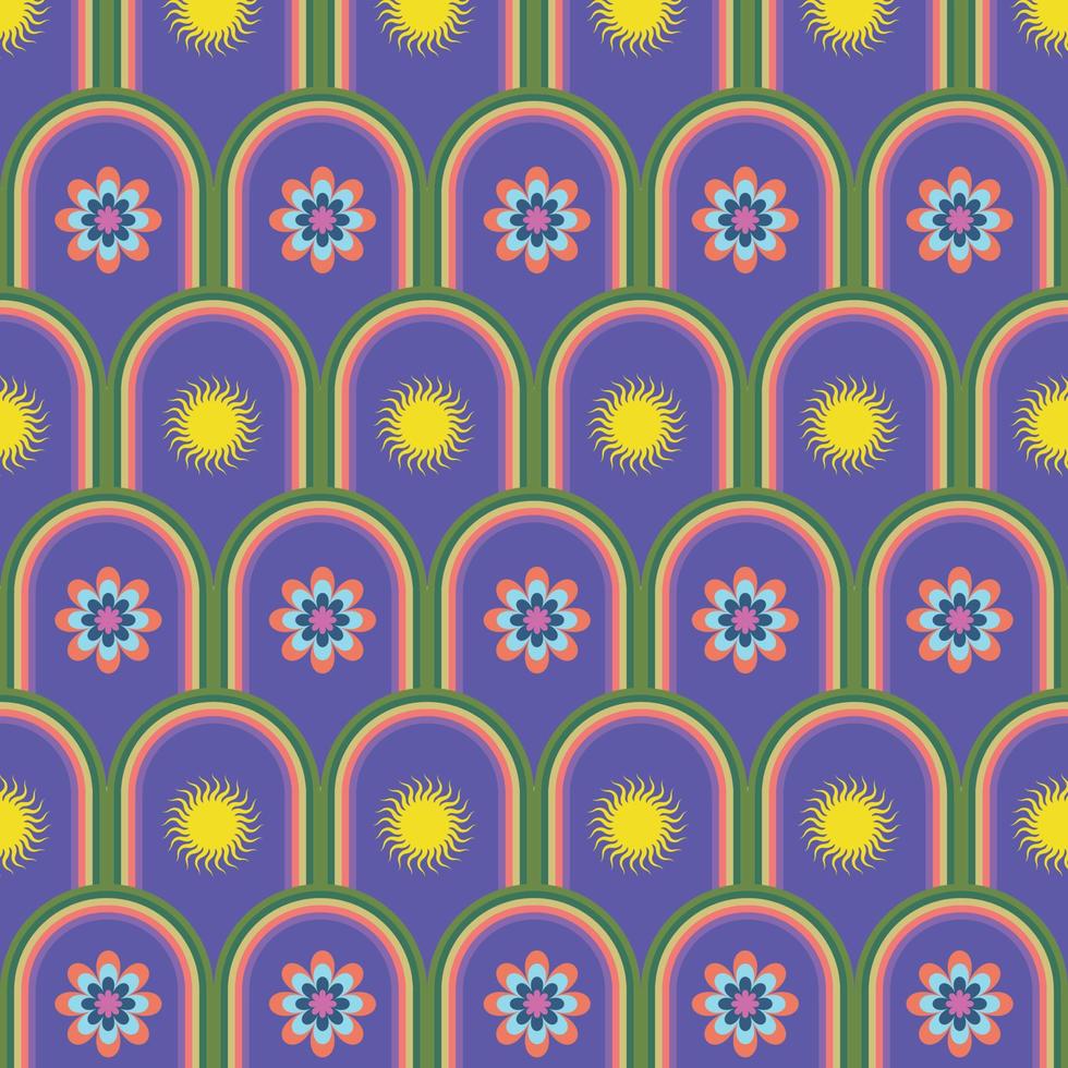 Modern colorful retro background pattern vector