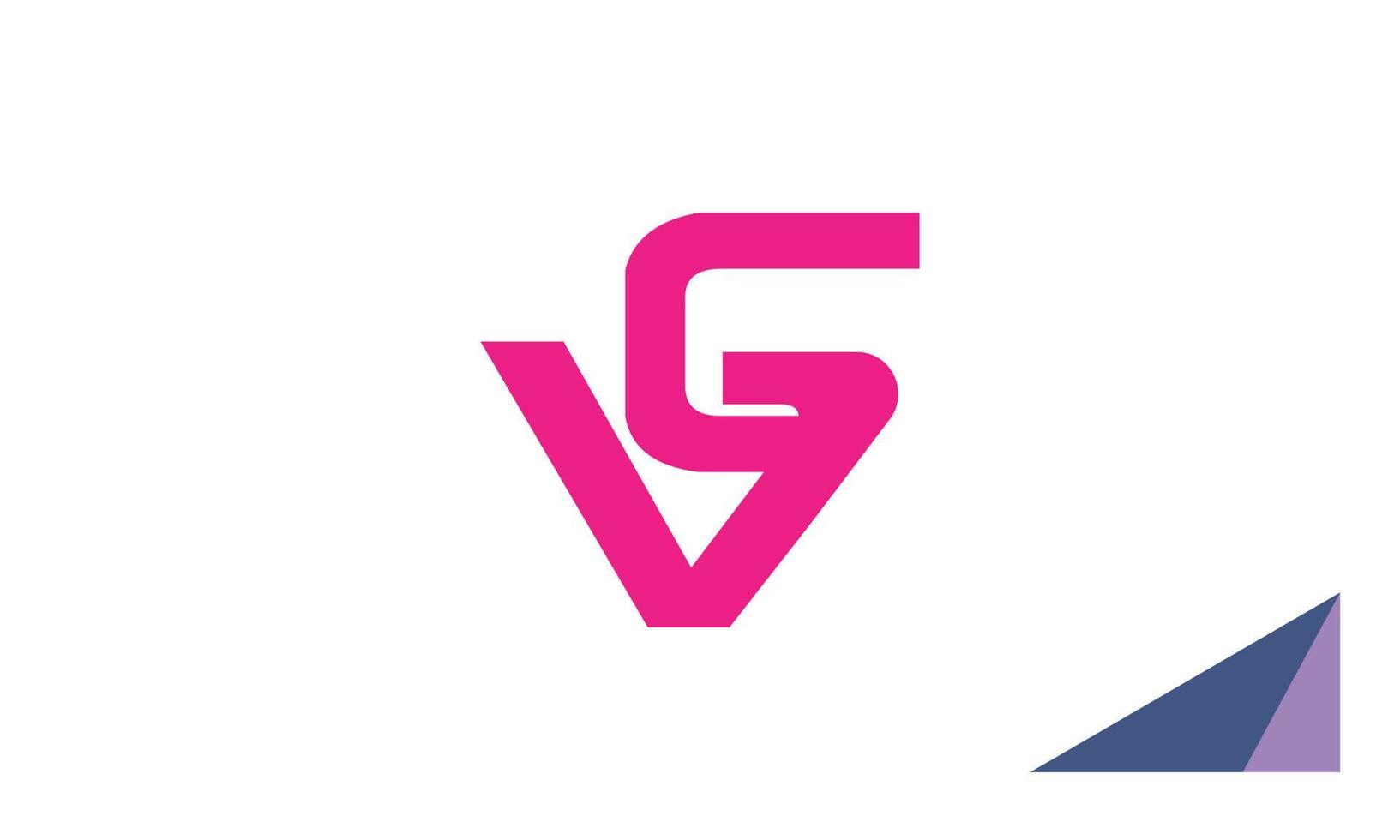 Alphabet letters Initials Monogram logo VG, GV, V and G vector