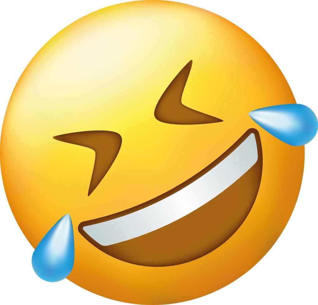 Laughing Smiling Emoji Face. Emoticon. vector