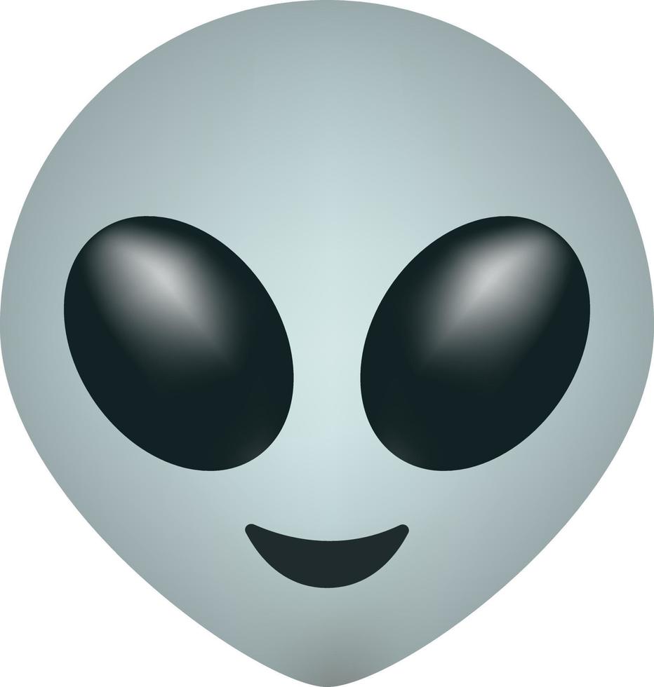 Alien emoji, emoticon. Face of alien. vector