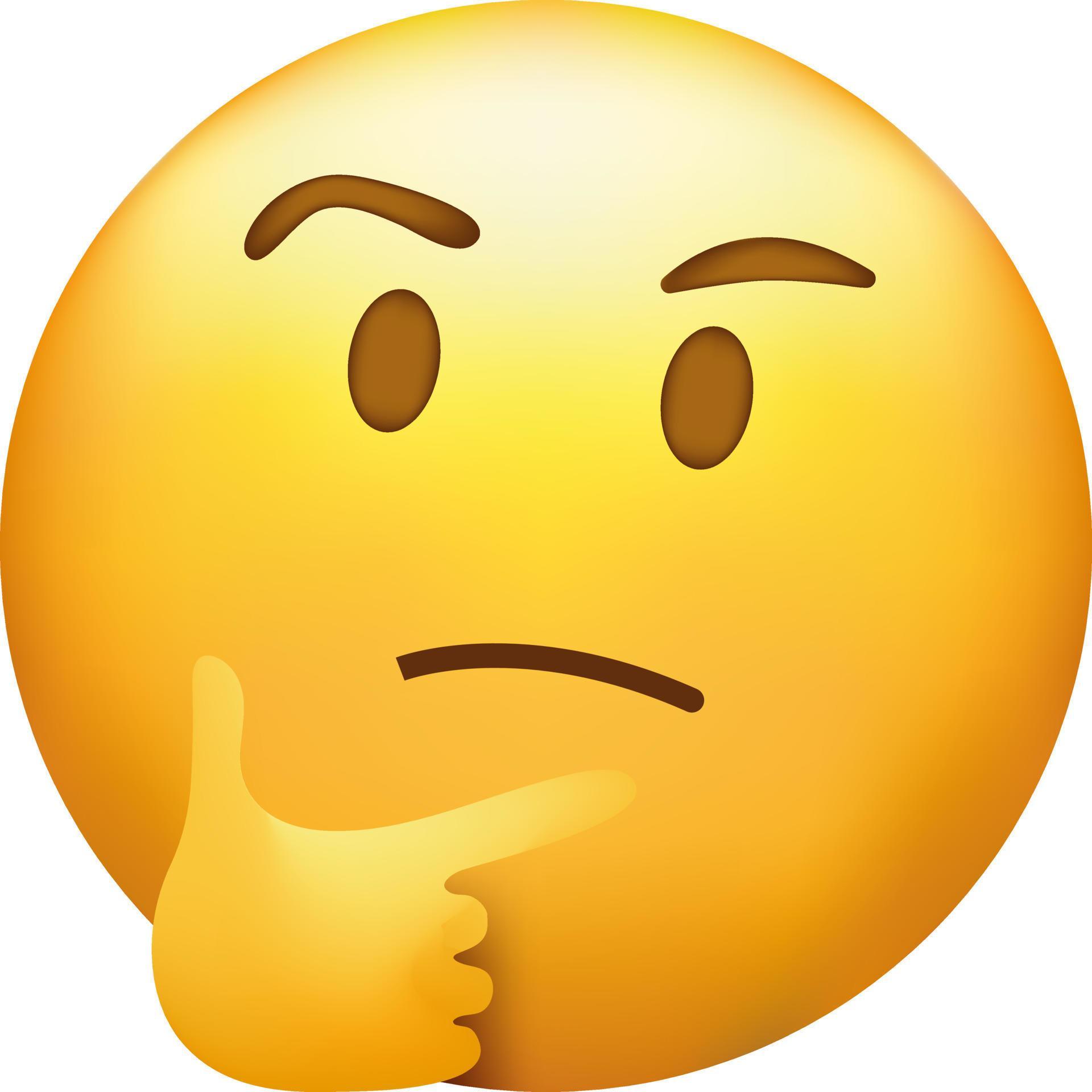 Thinking emoji. doodle emoticon. symbols. chat sticker. face and thumb 22932691 Vector Art at