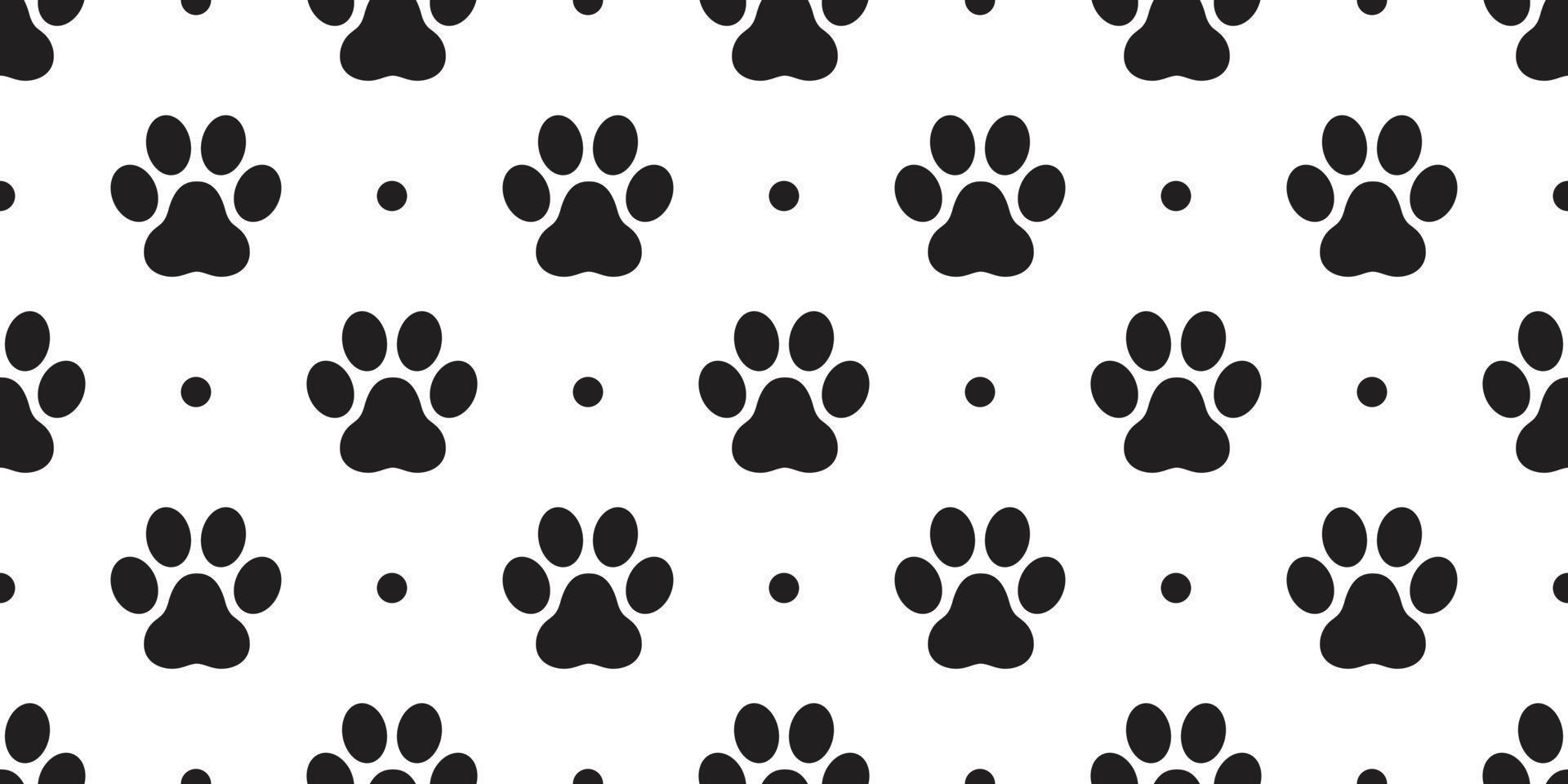 Dog Paw Seamless Pattern vector Cat paw footprint isolated polka dot wallpaper background backdrop