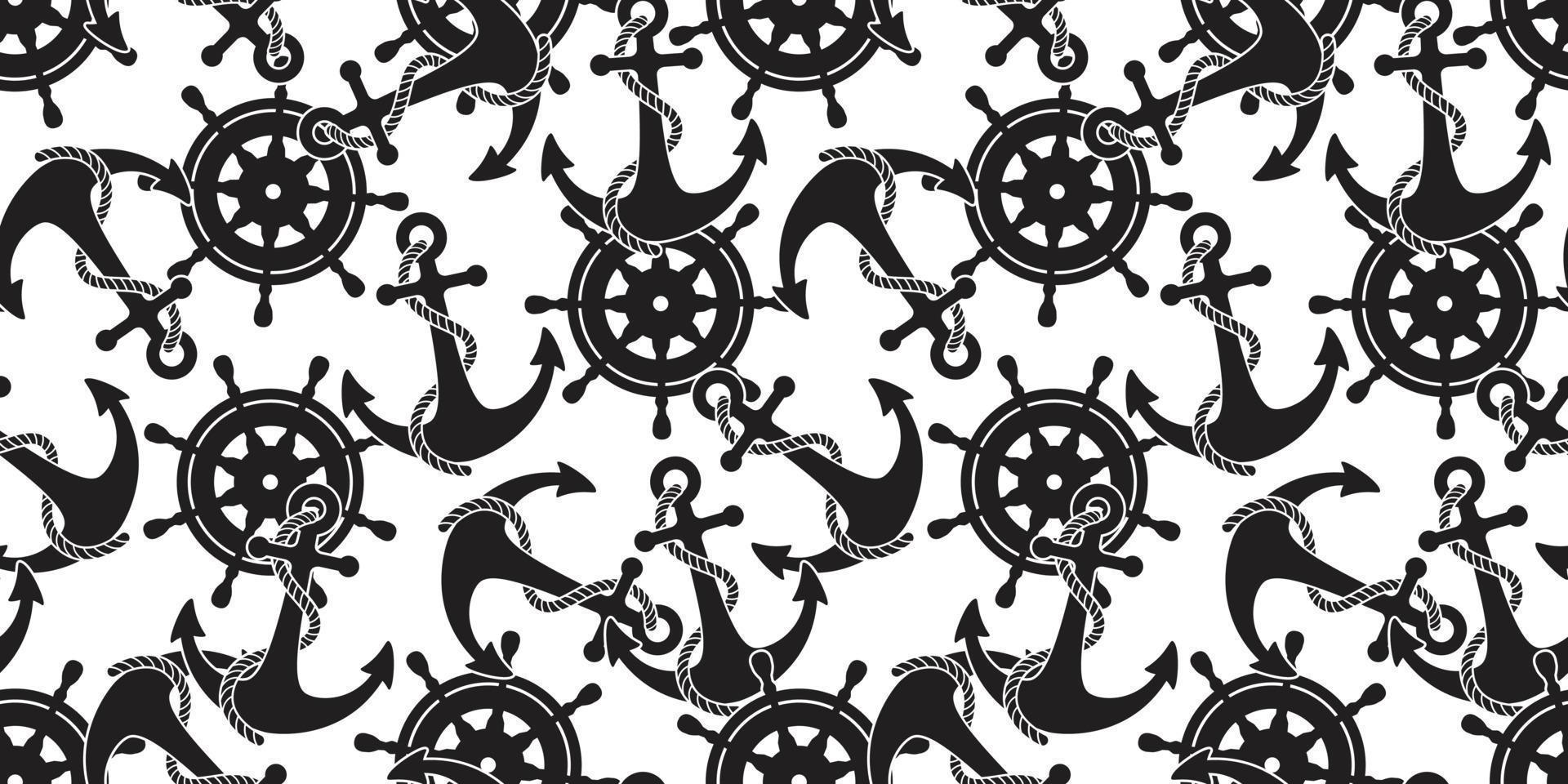 anchor seamless pattern vector helm maritime nautical boat sea ocean isolated wallpaper background