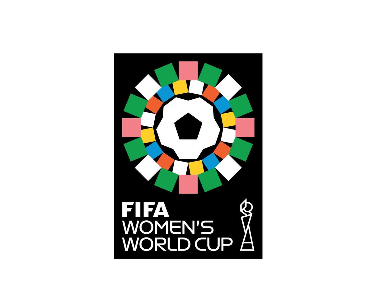 fifa De las mujeres mundo taza australie nuevo Zelanda 2023 oficial logo negro mundial campeón símbolo vector diseño resumen ilustración
