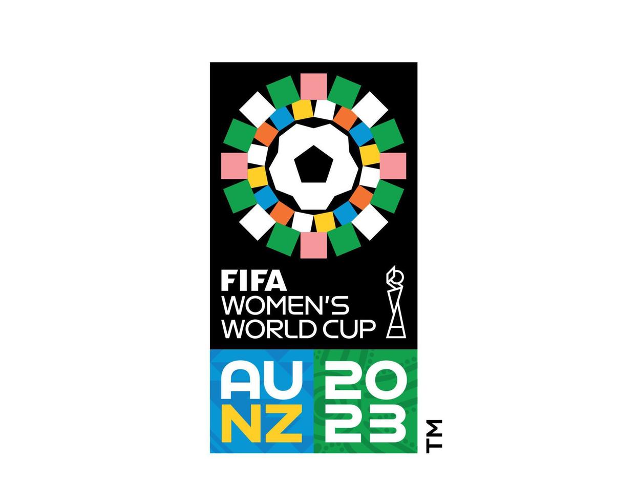 fifa De las mujeres mundo taza australie nuevo Zelanda 2023 logo oficial símbolo resumen diseño vector ilustración