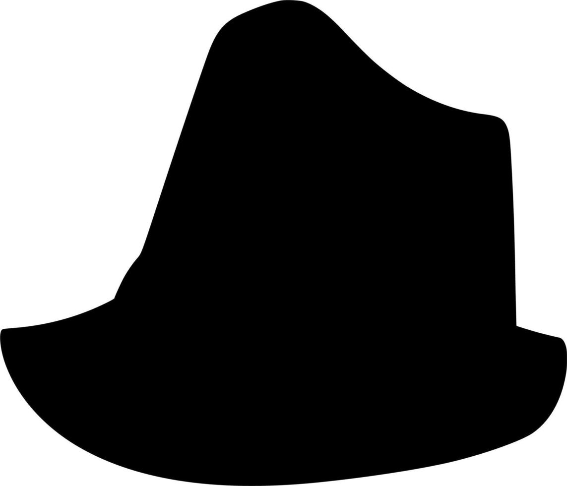 Vector silhouette of Hat on white background