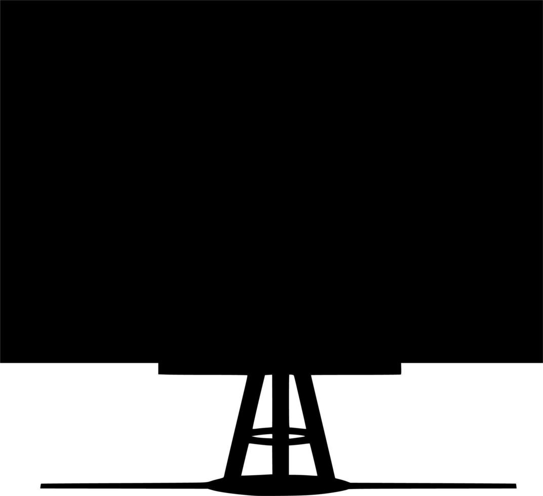 Vector silhouette of Blackboard on white background