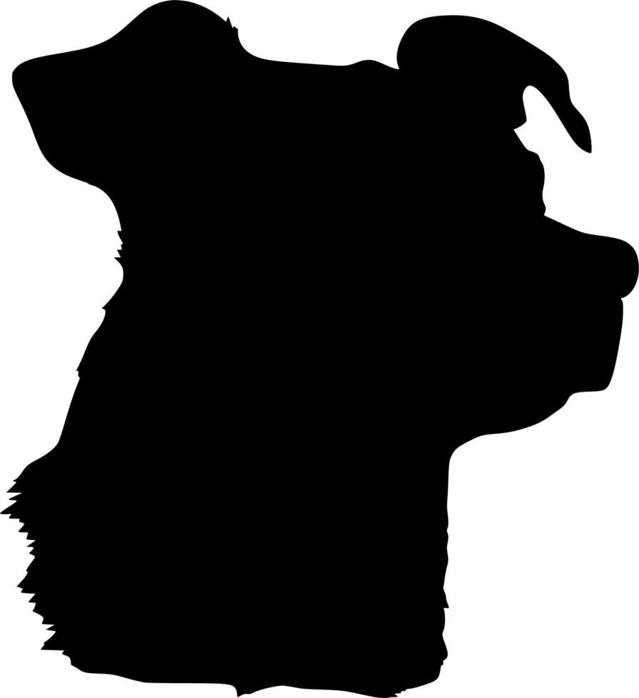 Vector silhouette of Dog on white background