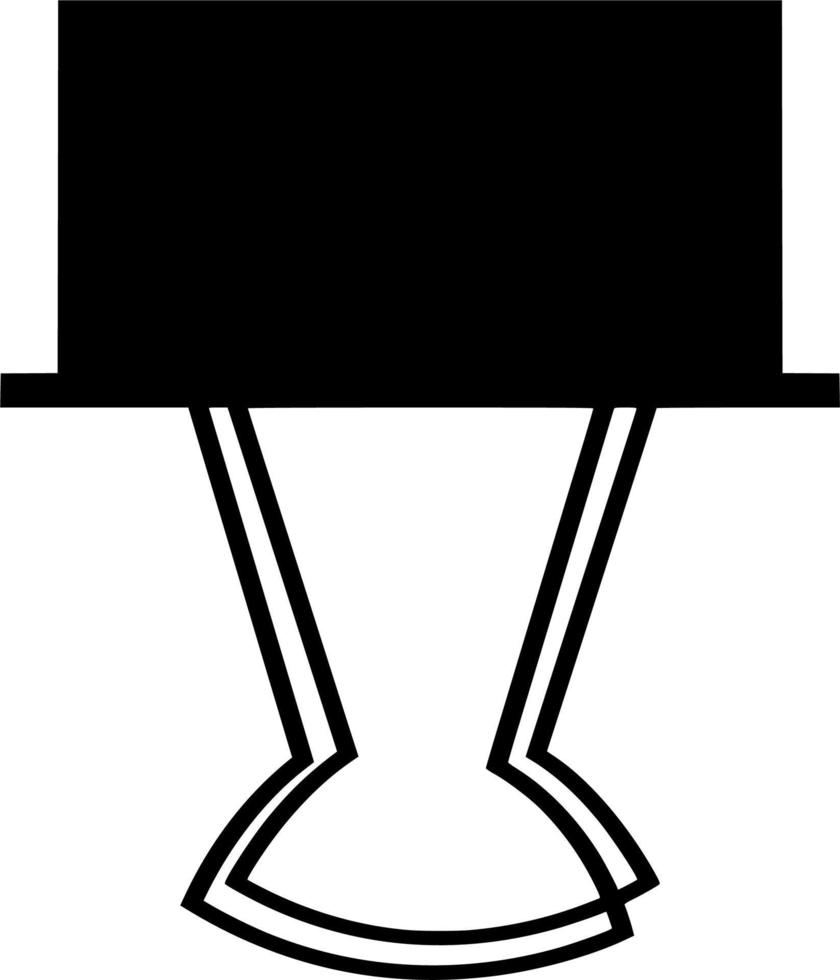 Vector silhouette of clip paper on white background