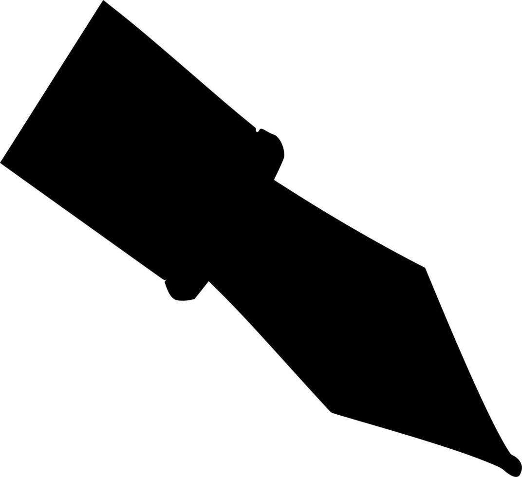 Vector silhouette of pen on white background
