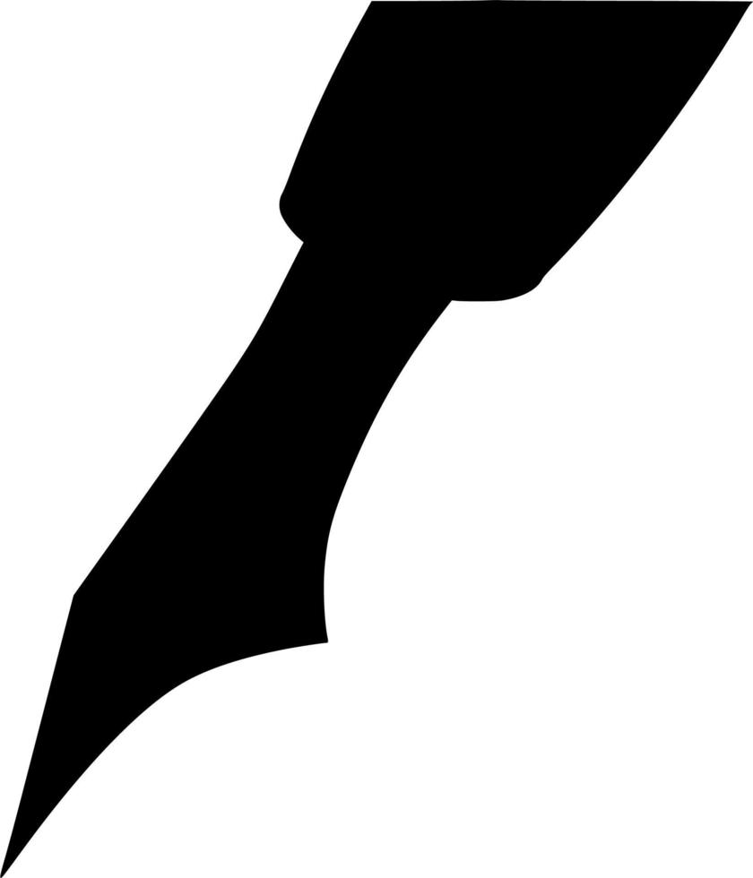 Vector silhouette of pen on white background