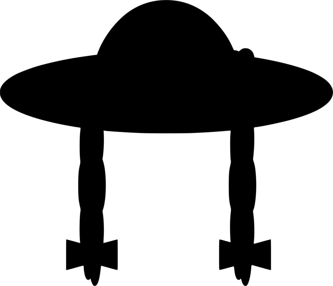 vector silueta de sombrero en blanco antecedentes