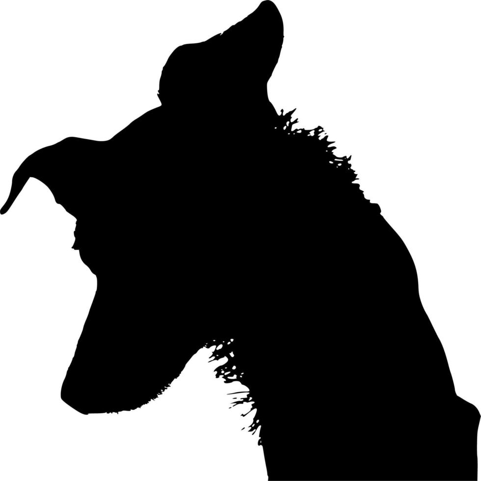 Vector silhouette of Dog on white background