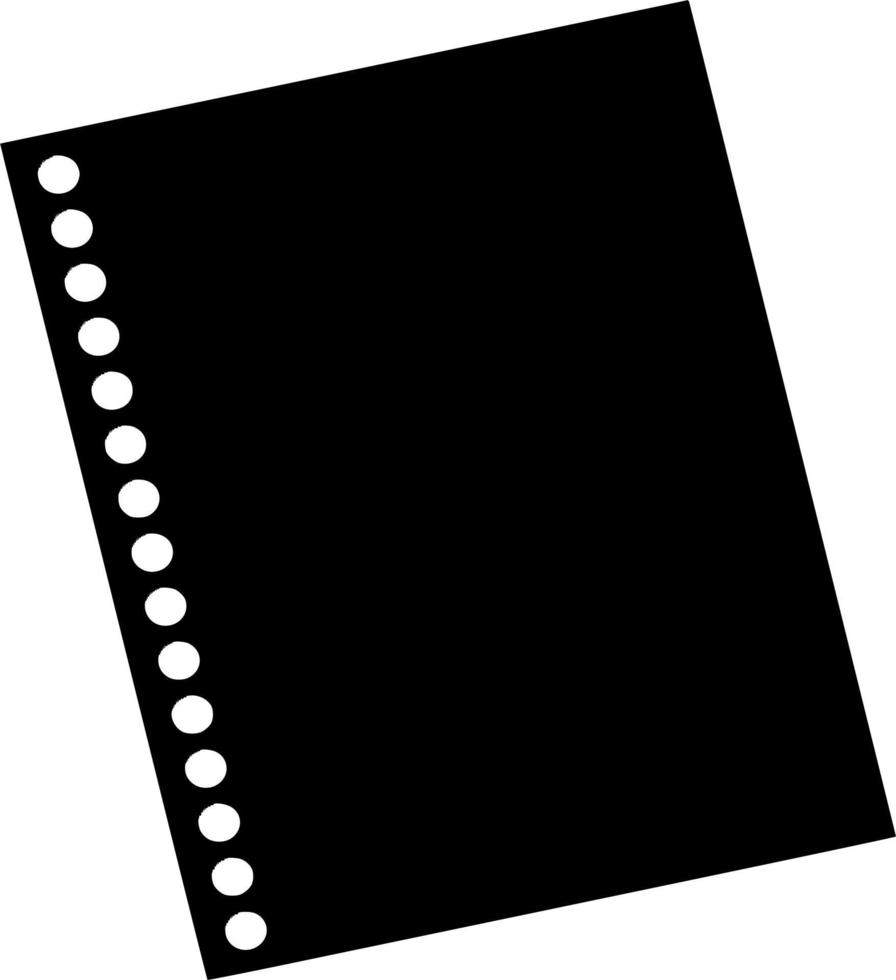 Vector silhouette of Notebook on white background