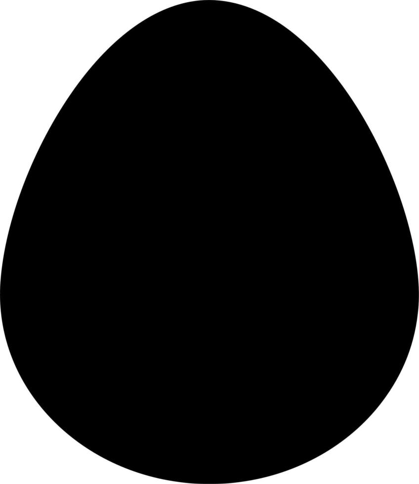 Vector silhouette of Egg on white background