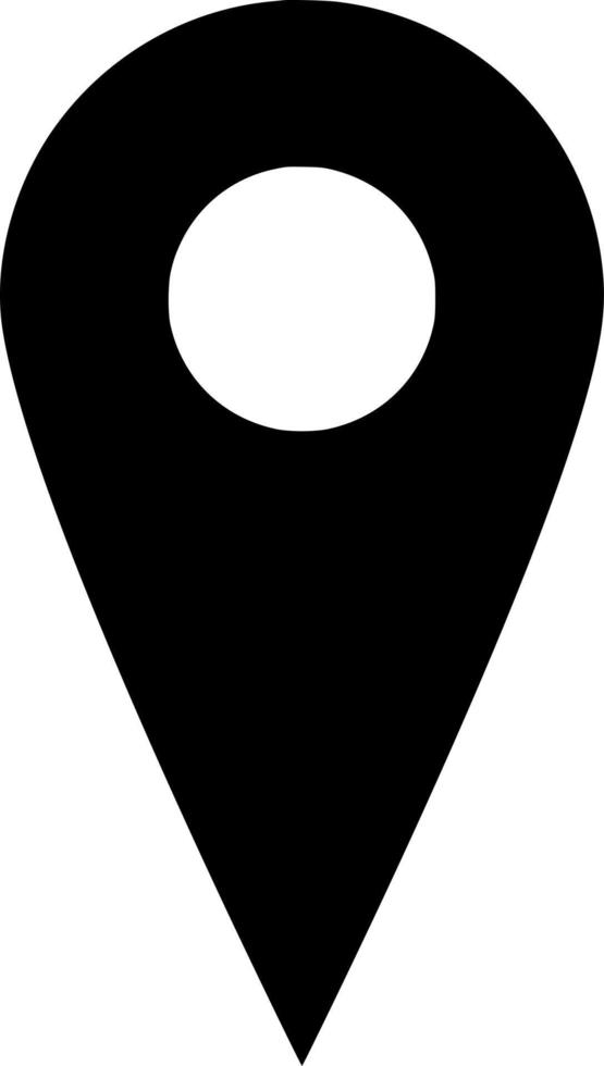 Vector silhouette of Map Pin on white background