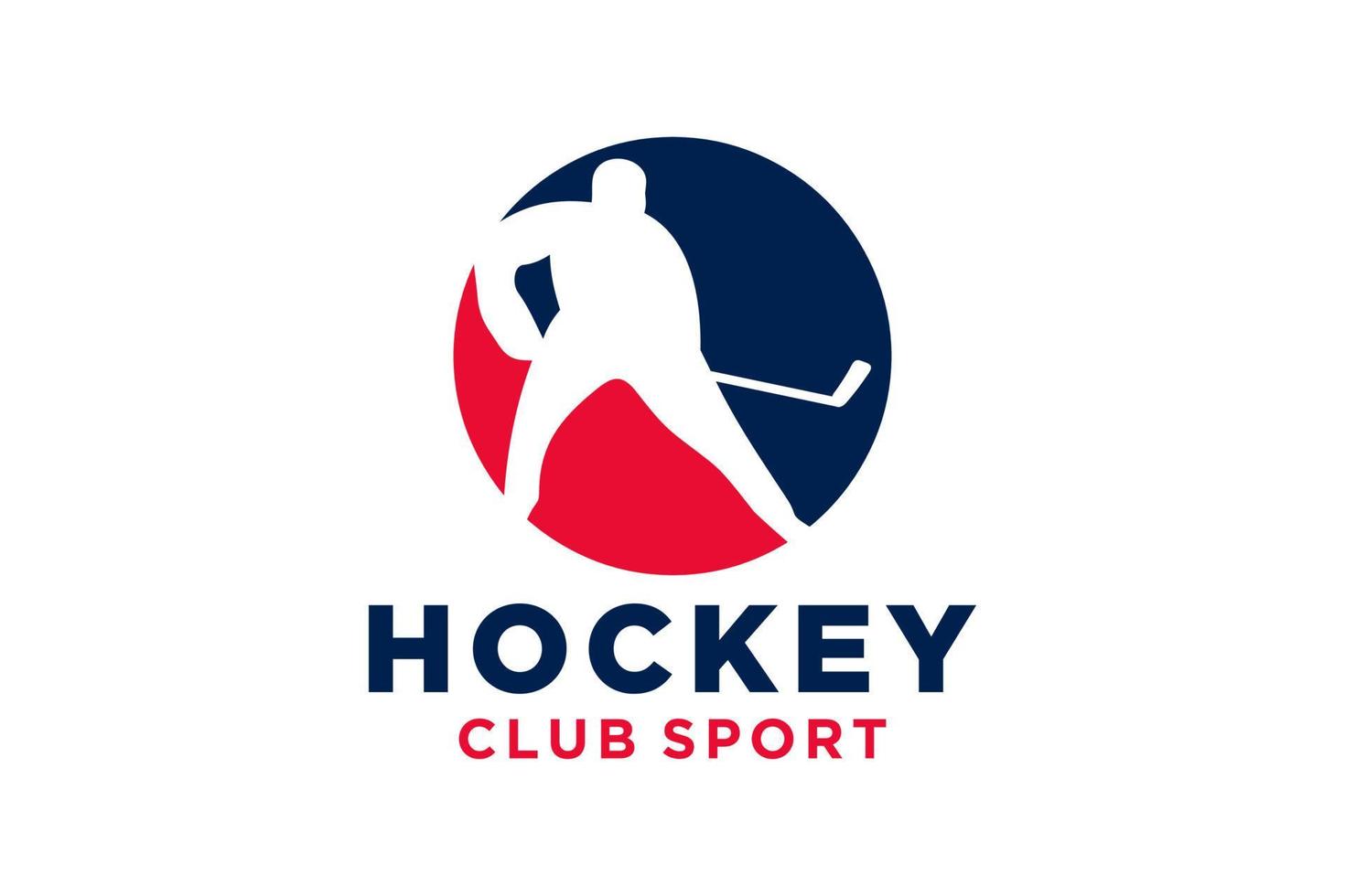Vector initials letter O with hockey creative geometric modern logo design.