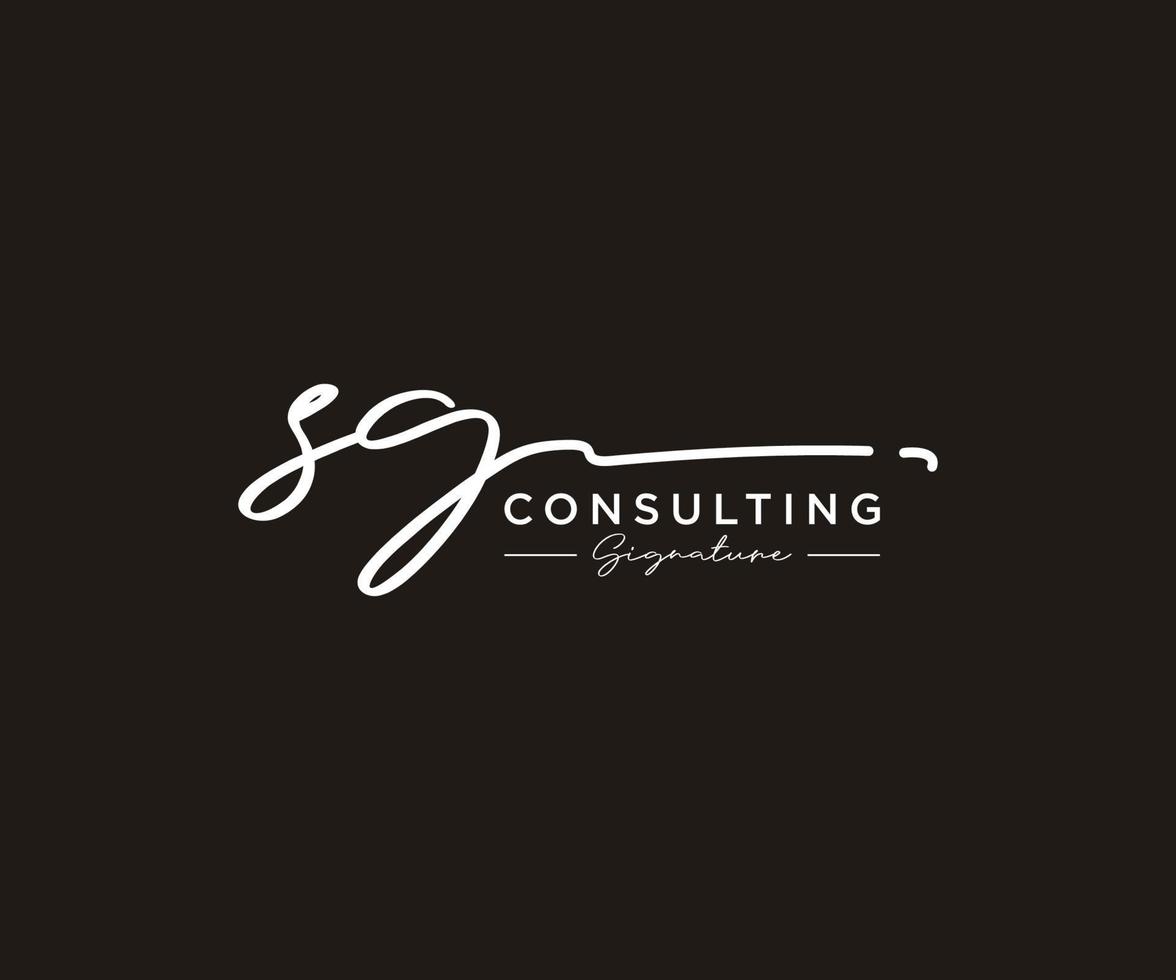 Initial SG signature logo collection template vector. Hand drawn Calligraphy lettering Vector illustration.