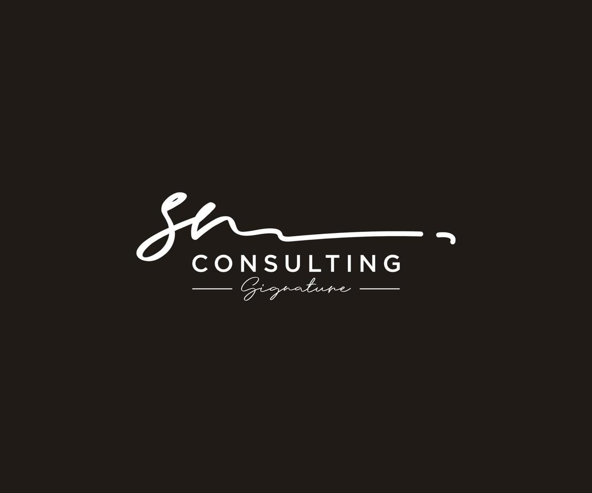 Initial SN signature logo collection template vector. Hand drawn Calligraphy lettering Vector illustration.