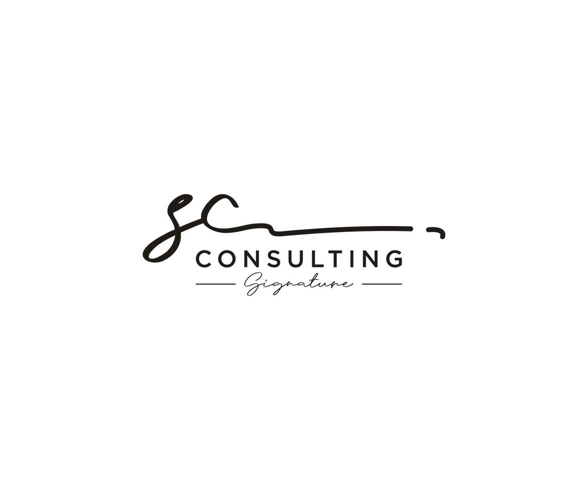 Initial SC signature logo collection template vector. Hand drawn Calligraphy lettering Vector illustration.