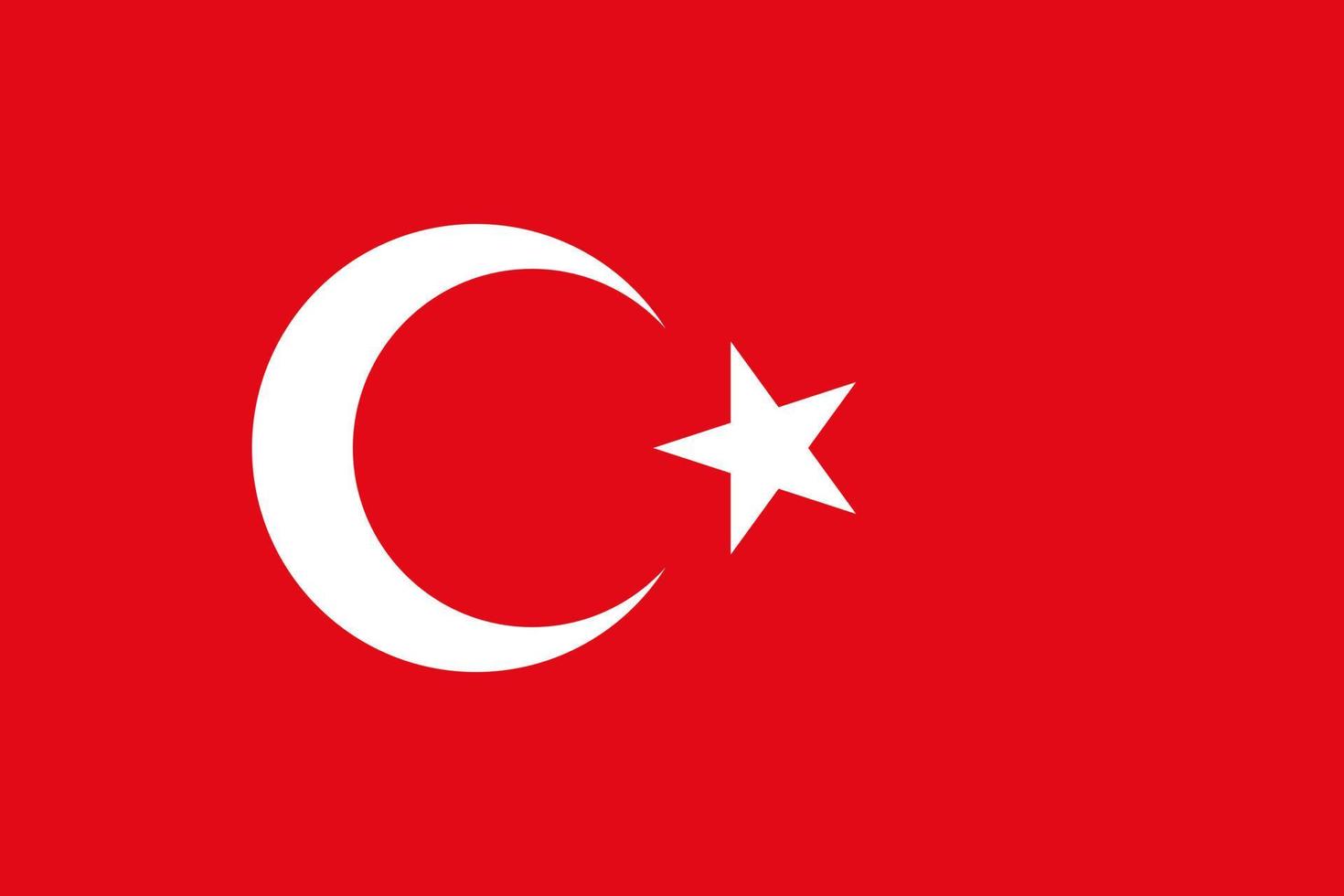 Turkey flag simple illustration for independence day or election vector
