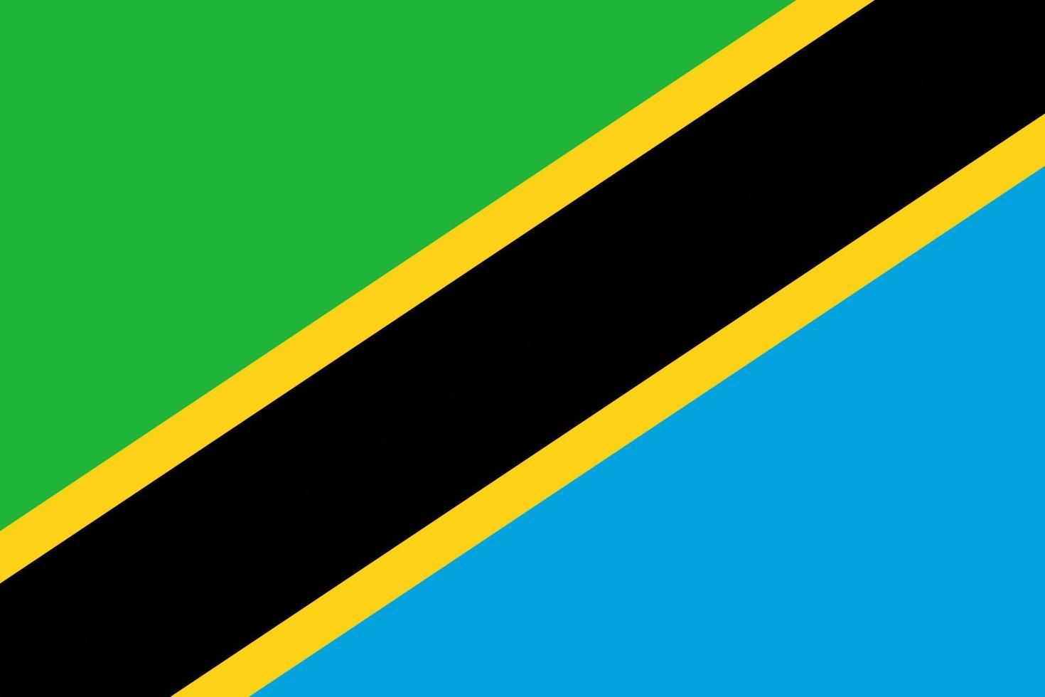 Tanzania flag simple illustration for independence day or election vector
