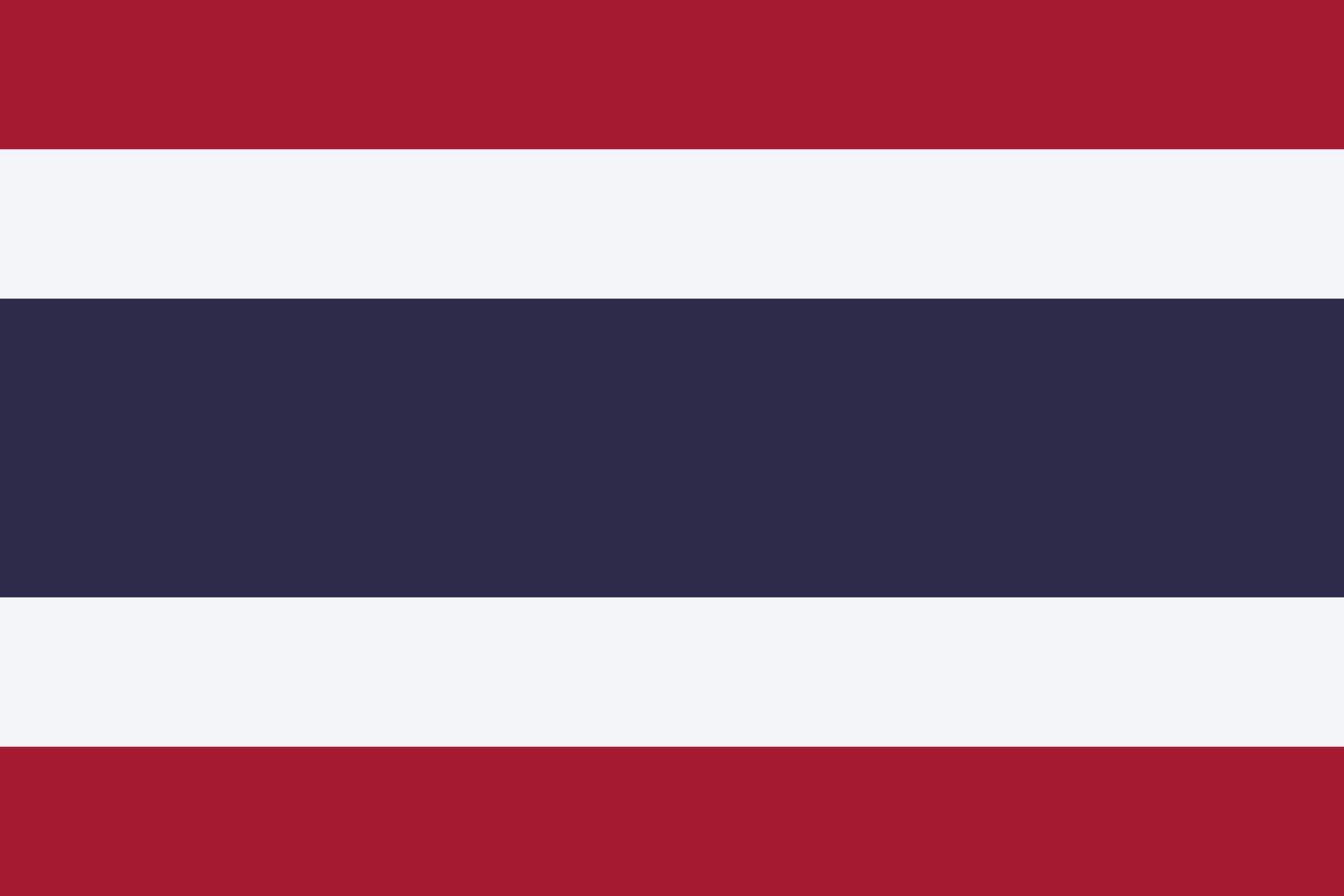 Thailand flag simple illustration for independence day or election vector