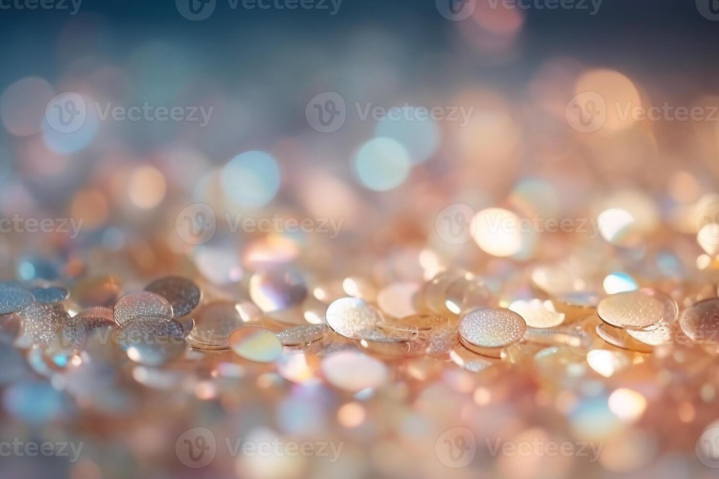 abstract delicate light sequin glitter soft focus background. . photo