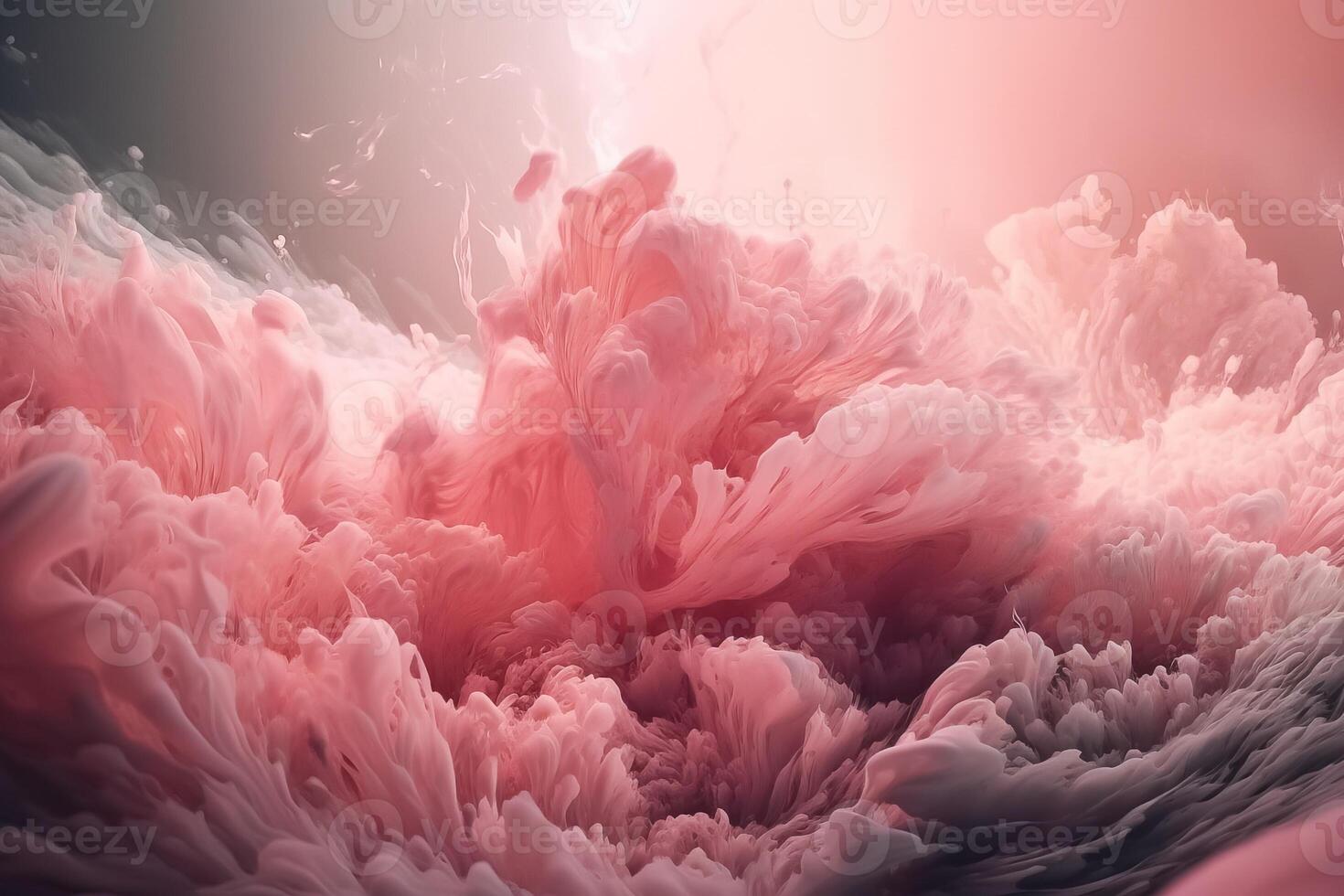 Abstract space pink clouds background. . photo