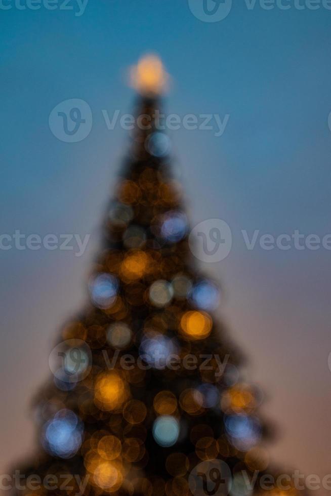 Navidad árbol bokeh foto