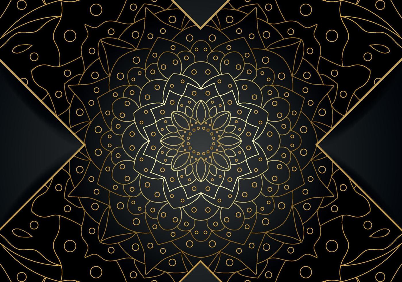 fondo de mandala de lujo con patrón arabesco dorado estilo árabe islámico oriental. mandala decorativa de estilo ramadán. mandalas para imprimir vector