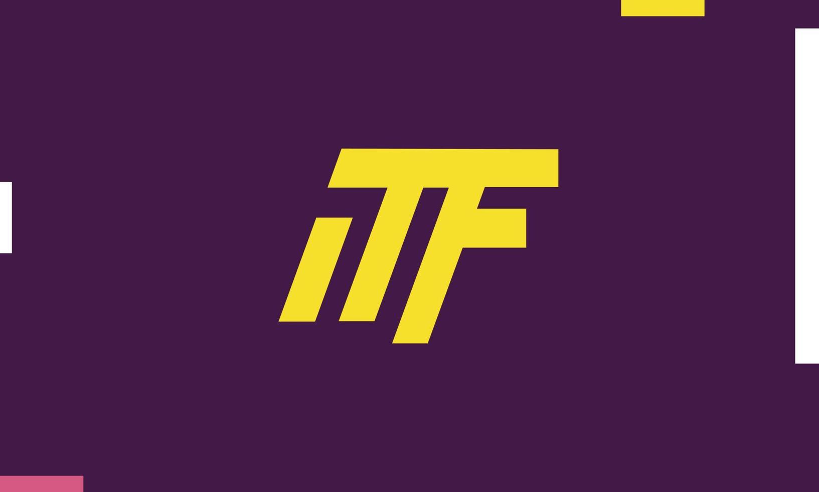 Alphabet letters Initials Monogram logo TF, FT, T and F vector