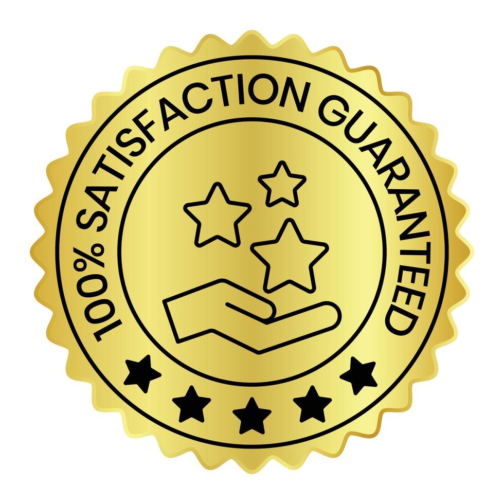 customer satisfaction icons, rubber, customer satisfaction badge, seal, stamp, sticker, customer satisfaction vector, 100 percent guarantee badge vector