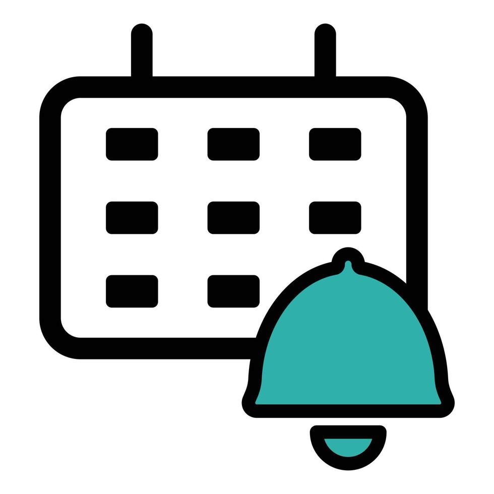 Calendar Icon Vector Outline Black and White, Time and Management Icon, Design Elements