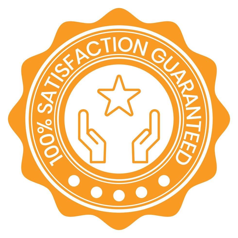 customer satisfaction icons, rubber, customer satisfaction badge, seal, stamp, sticker, customer satisfaction vector, 100 percent guarantee badge vector