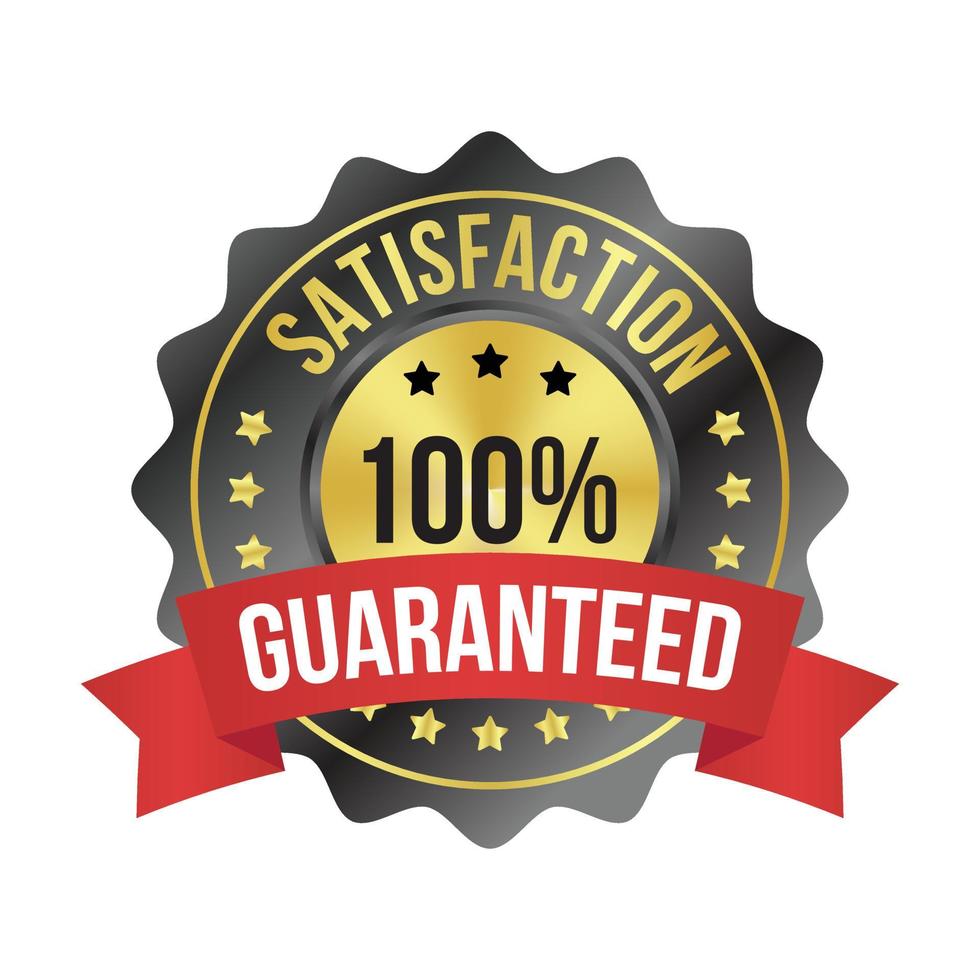 customer satisfaction icons, rubber, customer satisfaction badge, seal, stamp, sticker, customer satisfaction vector, 100 percent guarantee badge vector