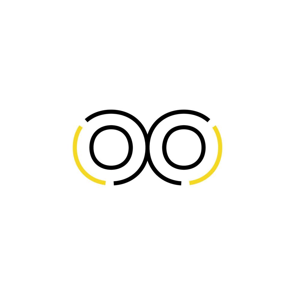 Abstract letter OO logo design with line connection for technology and digital business company. vector